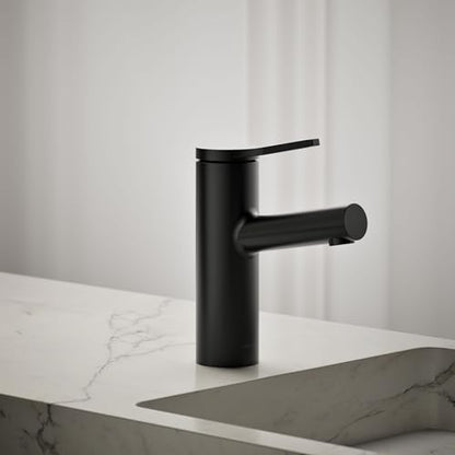 KOHLER K-35048-4N-BL Elate® Single-Handle Bathroom Sink Faucet, Single-Handle Bathroom Sink Faucets, 0.5 GPM, Matte Black - color: Matte Black, size: 0.5 GPM
