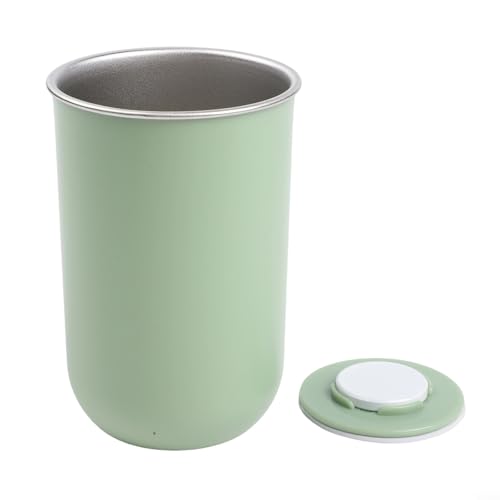 Magnetic Stainless Steel Toothbrush Cup, 304 Rustproof Hanging Mouthwash Holder With No Drill Wall Mount Inverted Design For Water Drainage & Hygienic Storage Space Saving Rinse Cup(Green)