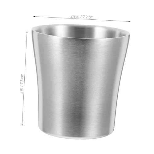 Stainless Steel Toothbrush Holder Cup Travel Tumbler for Bathroom Use Lightweight Metal Rinse Mug Simple Silver for Men Women and Students