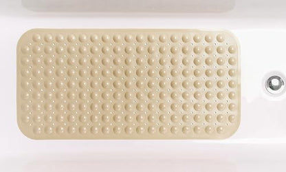 Large Non-Slip Bathtub & Shower Mat 31”x16” (Smooth/Non-Textured Tubs Only) Safe, Clean, Machine-Washable, Superior Grip&Drainage, Vinyl, Opaque Light Brown - color: Opaque Light Brown, size: Large (31"x16")