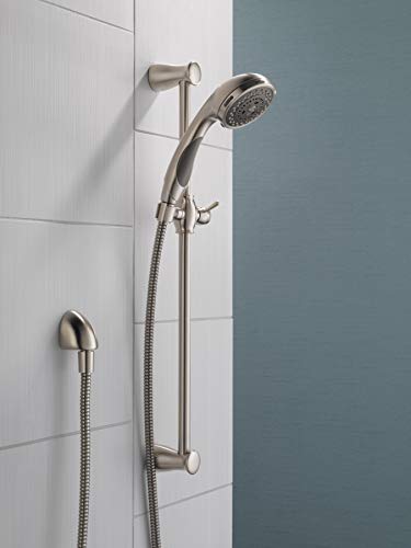 Delta Faucet 3-Spray Touch-Clean Wall-Mount Slide Bar Hand Held Shower with Hose, Stainless 57014-SS - color: Stainless