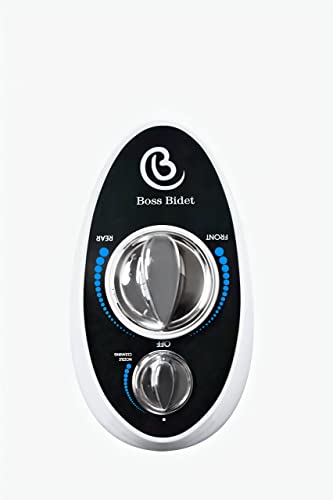 BossBidet, Luxury Bidet Toilet Seat Accessory - Water Sprayer Attachment to Clean Your Rear End. For Men, Women, Children - Non-Electric, Dual Nozzles, Aesthetic Design - Home & Bathroom Accessories - color: White & Black
