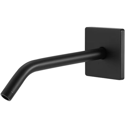 Shower Arm with 3.5" Flange, 10 Inch Wall Mount Replacement Shower Head Arm For Fixed Shower Heads and Handheld Showerhead, Matte Black - color: Matte Black, style: 10 Inch