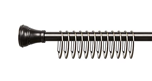 Shower Rings, Shower Curtain Rings for Bathroom, Rustproof Zinc Shower Curtain Hooks Rings, Set of 12 (Oil Rubbed Bronze) - color: Oil Rubbed Bronze
