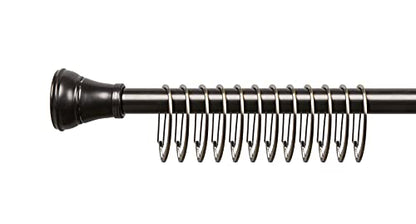 Shower Rings, Shower Curtain Rings for Bathroom, Rustproof Zinc Shower Curtain Hooks Rings, Set of 12 (Oil Rubbed Bronze) - color: Oil Rubbed Bronze