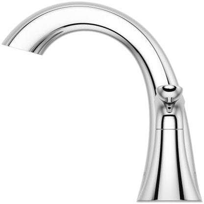 Pfister Weller 8 inch Widespread 3 Hole Bathroom Sink Faucet with 2 Handle Polished Chrome Finish, Metal Pop-Up Drain Assembly and 1.2 GPM Flow Rate for Vanity LG49WR0C - color: Polished Chrome, size: 1 Pack