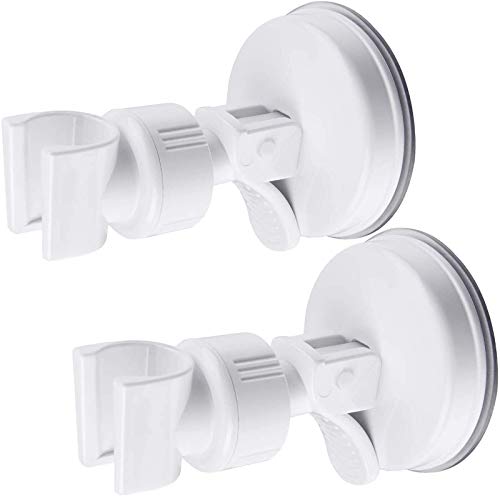 Adjustable Shower Head Holder, Suction Shower Holder, White | Suction Cup Handheld Shower Head Bracket, Removable Handheld Showerhead & Wall Mounted Suction Bracket - style: white