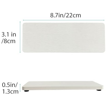 NiuYichee 2-PCS Diatomite Soap Tray, Quick-Drying Water Absorbent Stone, Bathroom Sink Soap Holder, White, 8.66 x 3.15 Inches