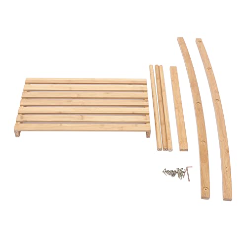 3 Tier Bamboo Towel Rack, Free-Standing Beach Towel Holder, Bath Towel Storage Organizer Shelf for Living Room or Bedroom