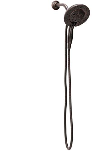 Delta Faucet 5-Spray In2ition Dual Shower Head with Handheld Spray, H2Okinetic Oil Rubbed Bronze Shower Head with Hose, Showerheads, Handheld Shower Heads, Venetian Bronze 58480-RB-PK - color: Venetian Bronze