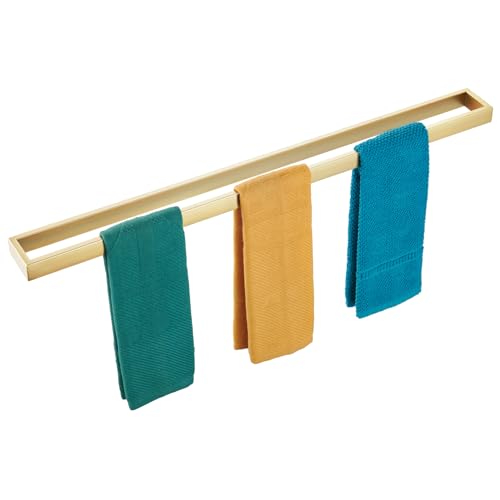 KOKOSIRI Towel Bar Brushed Gold Bath Towel Holder 32 Inch Kitchen Towel Hanger Rack Stainless Steel Bathroom Hardware Wall Mounted, 1 Pack B4008BG-L32 - color: Brushed Gold, size: 32-Inch