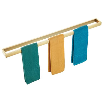 KOKOSIRI Towel Bar Brushed Gold Bath Towel Holder 32 Inch Kitchen Towel Hanger Rack Stainless Steel Bathroom Hardware Wall Mounted, 1 Pack B4008BG-L32 - color: Brushed Gold, size: 32-Inch
