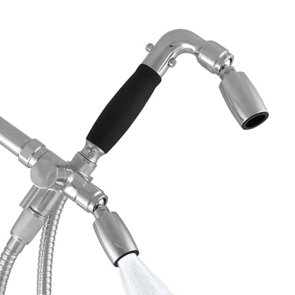 High Sierra® Lead-Free Metal 3-way Combination Shower Kit. Built in Diverter Valve Effortlessly Diverts Flow from the Fixed Shower Head to the Handheld and back - Ultra Low Flow 1.25 GPM - Chrome - color: Chrome, size: 1.25 GPM