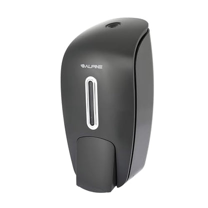 Manual Soap Dispenser Wall Mount - Commercial Soap Dispenser Wall Mounted for Liquid Soap & Hand Sanitizer in Bathroom, Kitchen, Businesses Refillable Large 800 ml Capacity - Grey by Alpine Industries