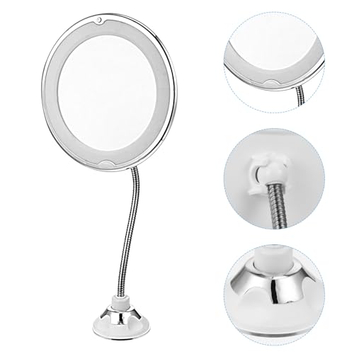 ARTIBETTER 10x Magnifying Makeup Mirror with LED Light and Strong Suction Cup, 8-inch Bathroom Vanity Mirror for Personal Care and Cosmetics Application