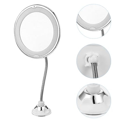 ARTIBETTER 10x Magnifying Makeup Mirror with LED Light and Strong Suction Cup, 8-inch Bathroom Vanity Mirror for Personal Care and Cosmetics Application