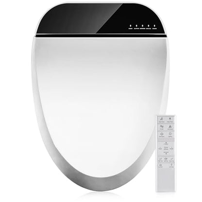 Combier Electric Bidet Toilet Seat Elongated, Wash Dry Soft Close Remote | Heated Warm Water Spray, Self-Clean Nozzle, Warm Air Drying, Silent Soft Close Lid, Ideal for Home & Hotel Bathroom Use
