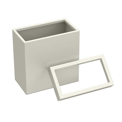 Gatco Modern Rectangle Wastebasket, Matte Pearl - Stainless Steel Trash Can with Removable Lid, Leakproof, 3 Gallon Capacity for Bathroom, Bedroom, Kitchen, or Office - color: Matte Pearl