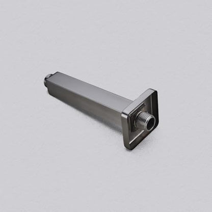 4 Inch Shower Arm with Flange, BSTIIU Ceiling Mounted Square Shower Head Extension Arm, 1/2 NPT Straight Arm for Rain Shower Head, Shower Head Extension Replacement Pipe Arm, Brushed Nickel - color: Brushed Nickel, style: 4-Inch