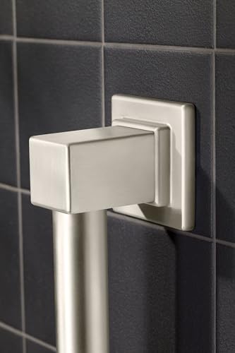Moen YG8812BN Bathroom Safety 12-Inch Stainless Steel Modern Bathroom Grab Bar, Brushed Nickel - color: Brushed Nickel, size: 12 Inch