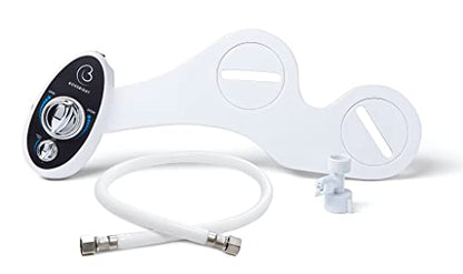 BossBidet, Luxury Bidet Toilet Seat Accessory - Water Sprayer Attachment to Clean Your Rear End. For Men, Women, Children - Non-Electric, Dual Nozzles, Aesthetic Design - Home & Bathroom Accessories - color: White & Black