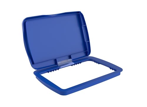 Rev-A-Shelf 32 Qt Under Sink Garbage Can Lid for Base Kitchen and Bathroom Cabinet, Replacement Plastic Trash Bin Lid Only, Blue, RV-32-LID-22-1 - color: Blue, size: 32 QT