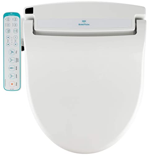 BidetMate 1000 Series Electric Bidet Toilet Seat, Heated Water and Seat | Instant warm-water wash, heated seat, air dryer, and self-cleaning nozzle. Side panel control. Fits round toilets. - style: 1000 Series | Round | Side Panel