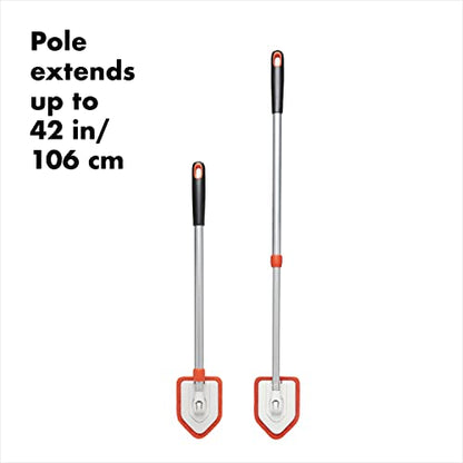 OXO Good Grips Extendable Shower, Tub and Tile Scrubber – 42 in, Versatile Cleaning Supplies, Non-Scratch Shower Cleaner with Adjustable Handle