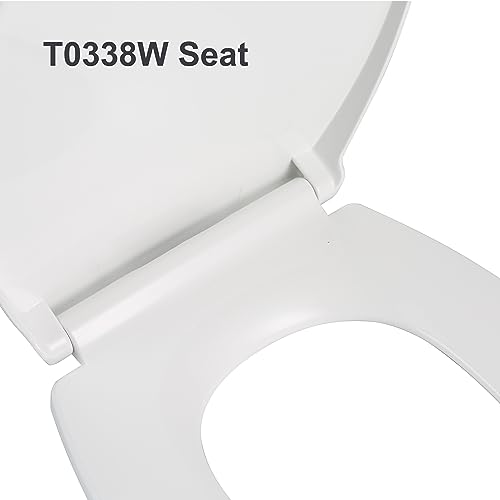 Elongated Toilet Seat For HOROW T0338W Series, Soft Closing Seat & Quick Release, Plastic