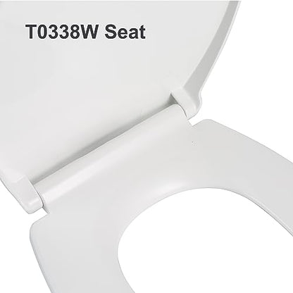 Elongated Toilet Seat For HOROW T0338W Series, Soft Closing Seat & Quick Release, Plastic