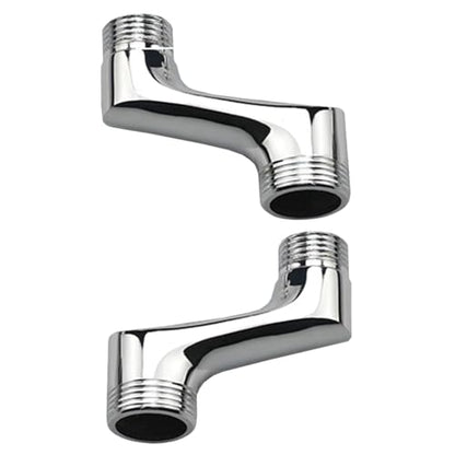 2Pcs Shower Head Adapter, Brass Shower Head Extender, Adjustable Swivel Arm, 1/2 3/4 Offset Connection, Excentric Toilet Connection