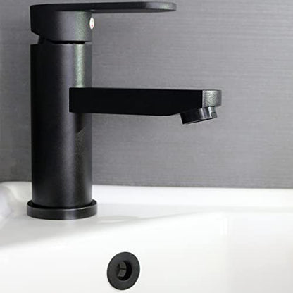 2Pcs Sink Overflow Ring Matte Black Bathroom Basin Trim Cover Caps | Brass, Round Drain Cover, Hole Insert Ring, Kitchen Bath Sink Parts - color: Matte Black