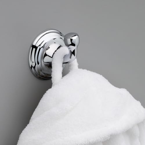 Delta Single Towel Hook for Bathroom or Kitchen| Polished Chrome | Windemere Accessories - size: (Pack of 1)