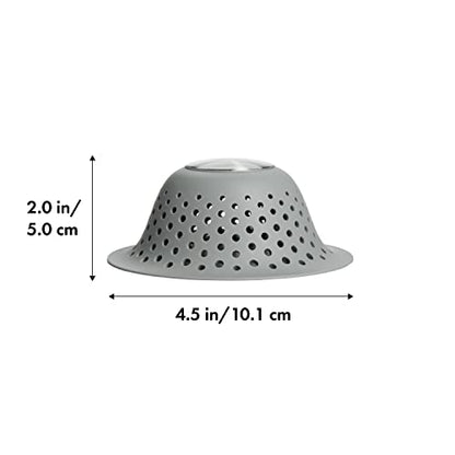 OXO Good Grips Silicone Shower & Tub Drain Protector, Hair Drain Catcher