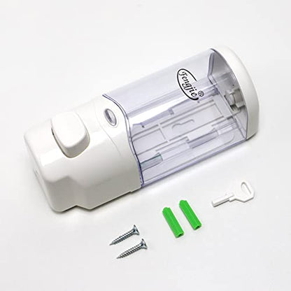 Soap Dispenser Wall Mount, 300ml/10oz Hand Liquid Shampoo Shower Gel Dispenser Manual Household Shampoo Conditioner Body Wash Dispenser for Bathroom Kitchen Office