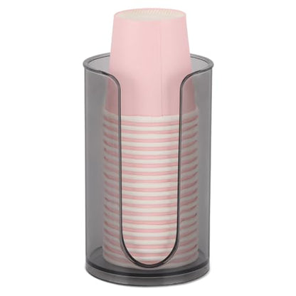 LoveBB Small Paper Cup Dispenser - Disposable Cup Storage Holder for Bathroom Vanity Countertop's Rinsing/Mouthwash Cups, Black - color: Black