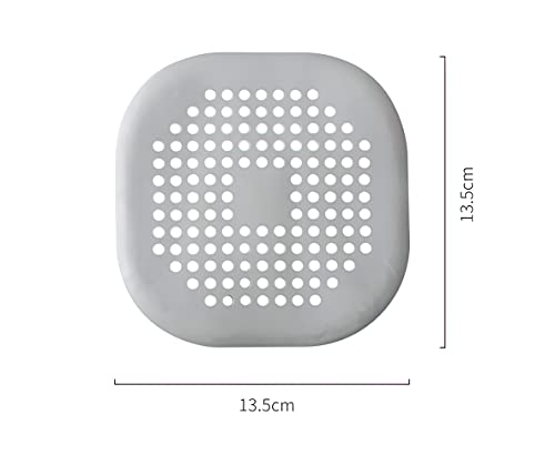 2 Pieces Shower Drain Hair Catcher Bathtub Stopper, Home Protectors with Sucker Water Trap Sink Cover for Bathroom Bathtub and Kitchen (Grey,White) - color: Grey,white