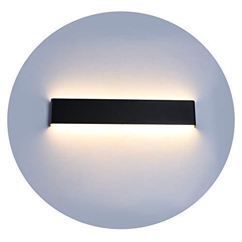 Ralbay 24 inch LED Wall Sconce Lighting, 20W Black Vanity Lights for Bathroom Vanity, Matte Black Modern Warm White 2700-3200K - color: Black-Warm White, size: 24 inch