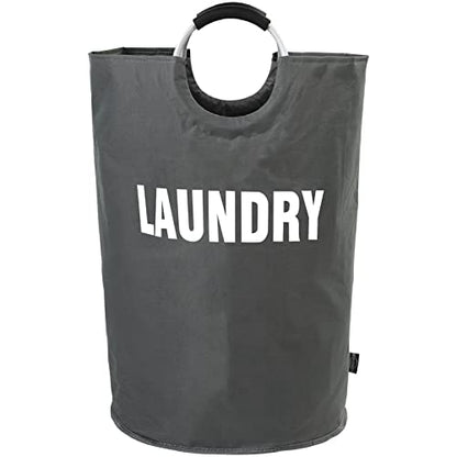 DOKEHOM 160L XX-Large Laundry Basket (7 Colors), Collapsible Laundry Bag, Foldable Laundry Hamper, Folding Washing Bin (Dark Grey, XXL) | Freestanding tall washing bin & foldable laundry bag. Extra large clothes storage basket with durable sturdy handles