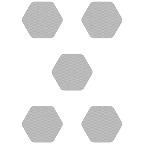 Kahuna Grip Bathtub Bath and Shower 5¼" Hexagon Non-Slip Traction Treads (Clear) - color: Clear