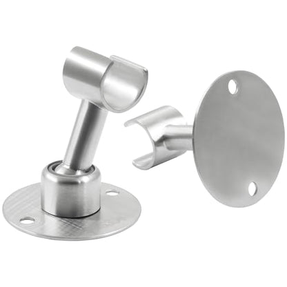 Stainless Steel Shower Head Holder, Silver | 360° Adjustable, Wall Mount Bracket, Screw Installation, Handheld Spray Holder