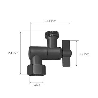 All Metal Shower Angle Adapter, Adjustable Shower Head Extension Adapter, Solid Brass Shower Head Elbow,Adjust Angle to Upgrade Shower Experience (Matte Black) - color: Matte Black