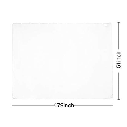 Barossa Design Fabric Snap-in Replacement Liner 179" W x 51" H Wrap Around - Hotel Style Removable Liner with Magnets for Clawfoot Tub, Machine Washable & Water Repellent - White, 179x51 - color: White, size: 179"W x 51"L (Pack of 1)