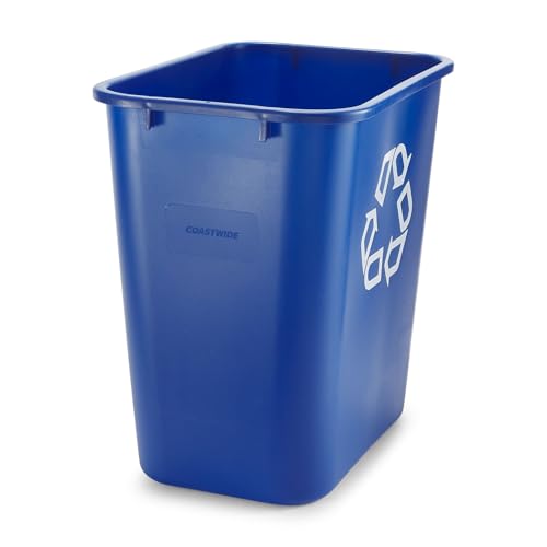 COASTWIDE Professional Plastic Indoor Recycling Wastebasket Without Lid, Blue,Plastic, 7 Gallon (CW56432) - color: Blue, size: 7 Gal., style: 1 Pack