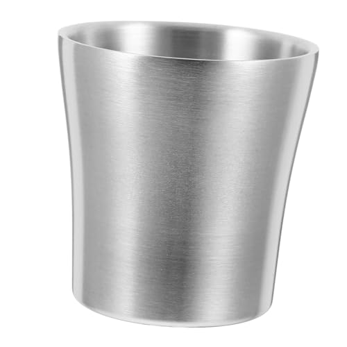 HEALLILY Stainless Steel Toothbrush Storage Cup Insulated Bathroom Tumbler Unbreakable Travel Water Mug for Rinsing Personal Care Modern Design for Couples Camping