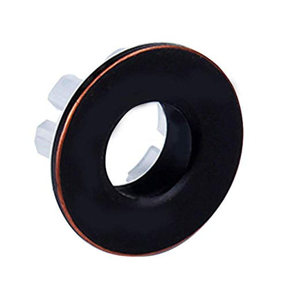 Sink Basin Trim Overflow Cover Ring Brass Insert in Hole Round Caps | Oil Rubbed Bronze ORB by Homevacious - color: Oil Rubbed Bronze