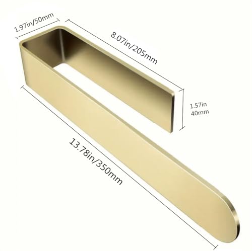 szhdxsy 2pcs Towel Holder SUS 304 Stainless Steel Brushed Hand Towel Rod, Self Adhesive Towel Holder Towel Rod Towel Rack for Bathroom (Golden, 14in) - color: Golden, size: 14