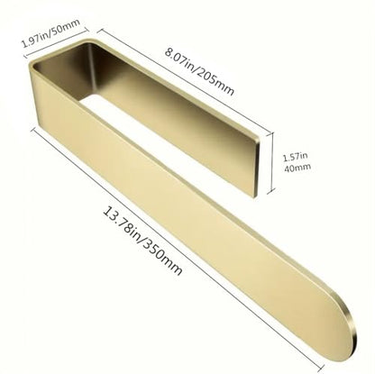 szhdxsy 2pcs Towel Holder SUS 304 Stainless Steel Brushed Hand Towel Rod, Self Adhesive Towel Holder Towel Rod Towel Rack for Bathroom (Golden, 14in) - color: Golden, size: 14