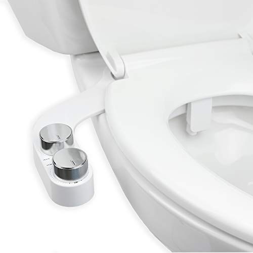 Brondell Bidet - FreshSpa Comfort Plus Bidet Attachment - Dual Temperature and Dual Nozzle with Retractable Nozzles and Self-Cleaning Function