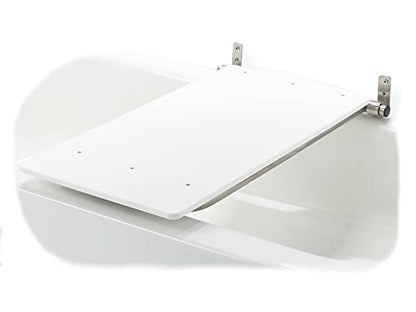 Bathtub Seat for Seniors & Adults - Folding Wall Mount Bench / ADA Bathroom Safety Assist / 304 Stainless Steel / HDP High-Density Polymer / 32" x 15"
